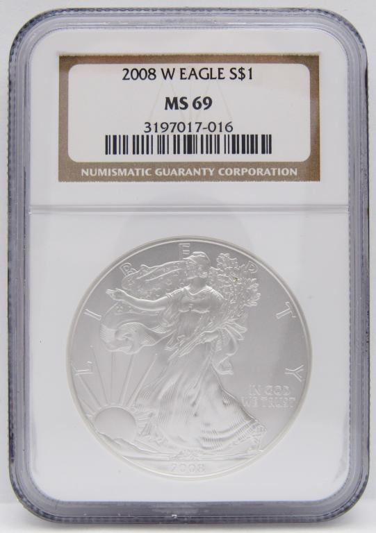 2008-W AMERICAN SILVER EAGLE NGC MS-69 (1 of 4)