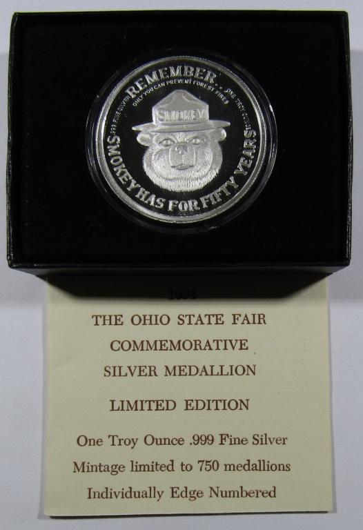 1994 OHIO STATE FAIR 1oz .999 SILVER (1 of 3)