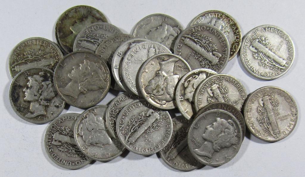 (23) MIXED DATE MERCURY SILVER DIMES (1 of 2)