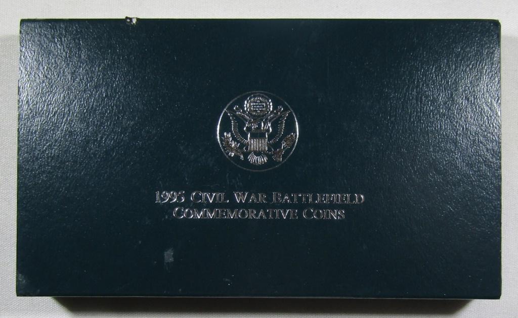 1995 CIVIL WAR BATTLEFIELD TWO PROOF COINS (1 of 2)