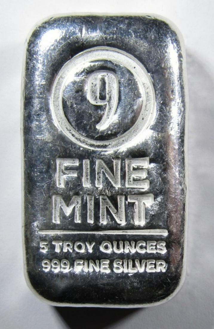 5oz .999 SILVER BAR 9FINE MINT (1 of 2)