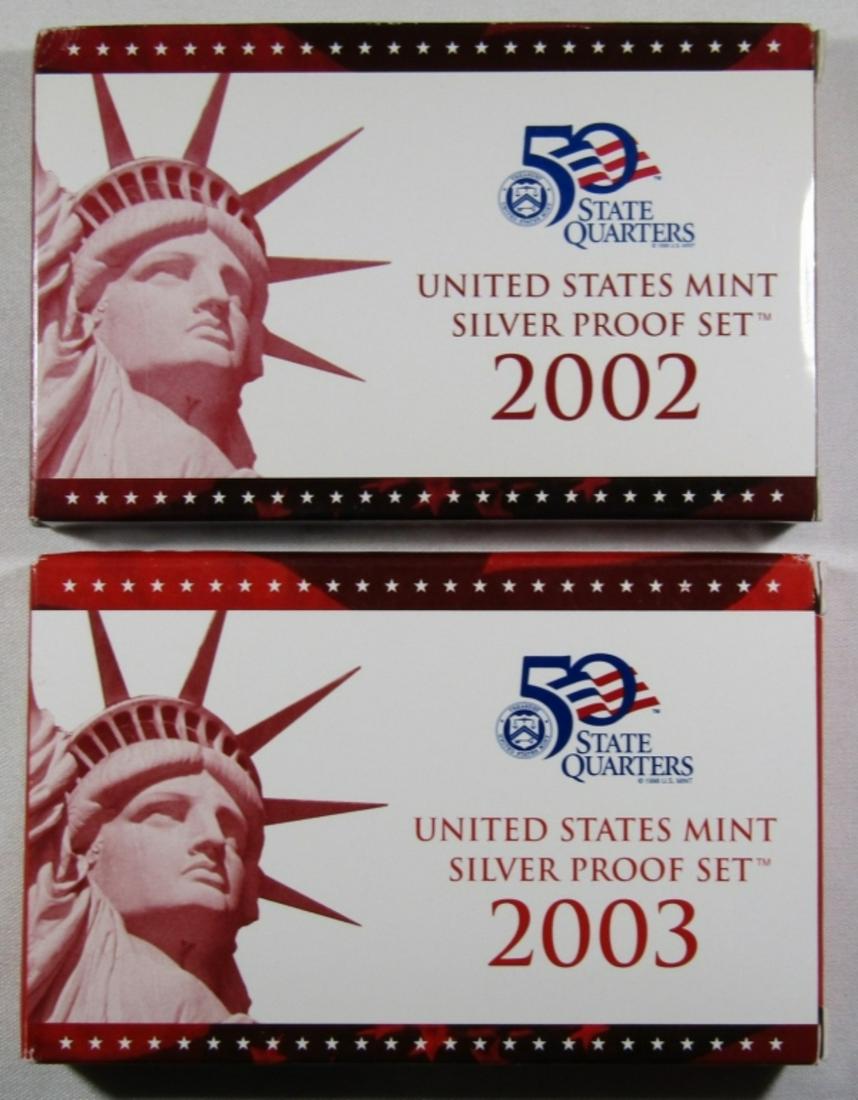 2002 AND 2003 U.S. SILVER PROOF SETS (1 of 2)