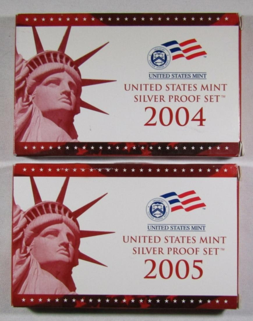 2004 AND 2005 U.S. SILVER PROOF SETS (1 of 2)