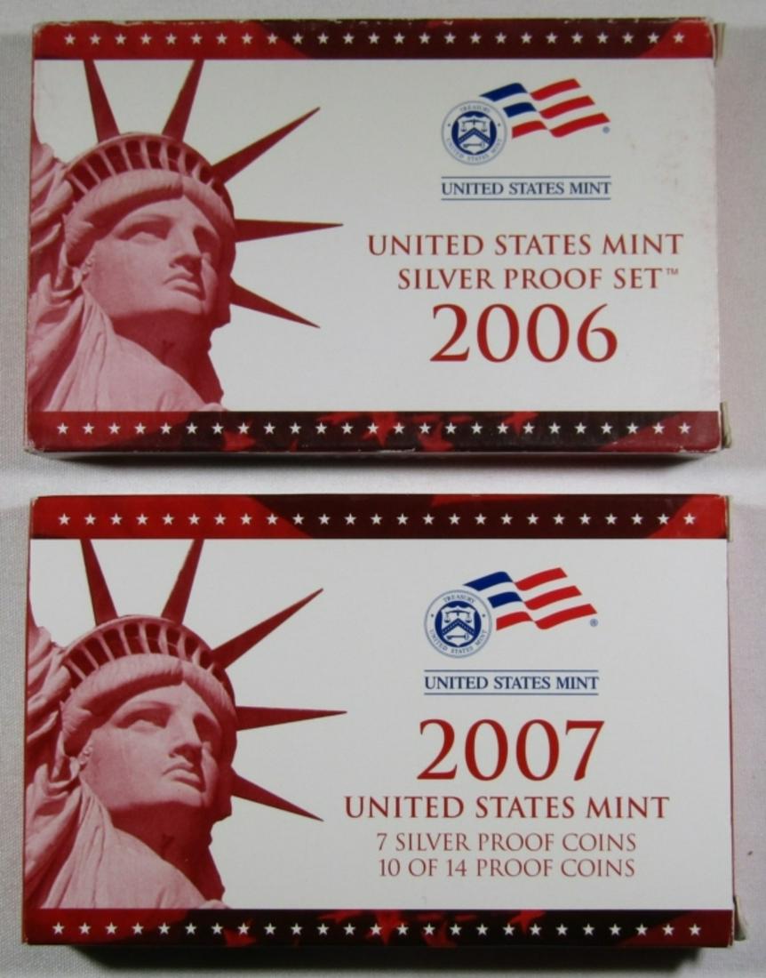 2006 AND 2007 U.S.SILVER PROOF SETS (1 of 2)