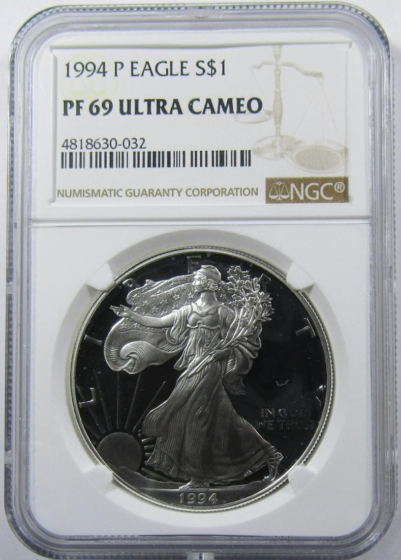 1994-P SILVER EAGLE NGC PF-69 UC (1 of 4)
