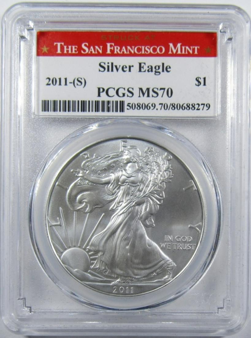 2011-(S) AMERICAN SILVER EAGLE PCGS MS70 (1 of 4)