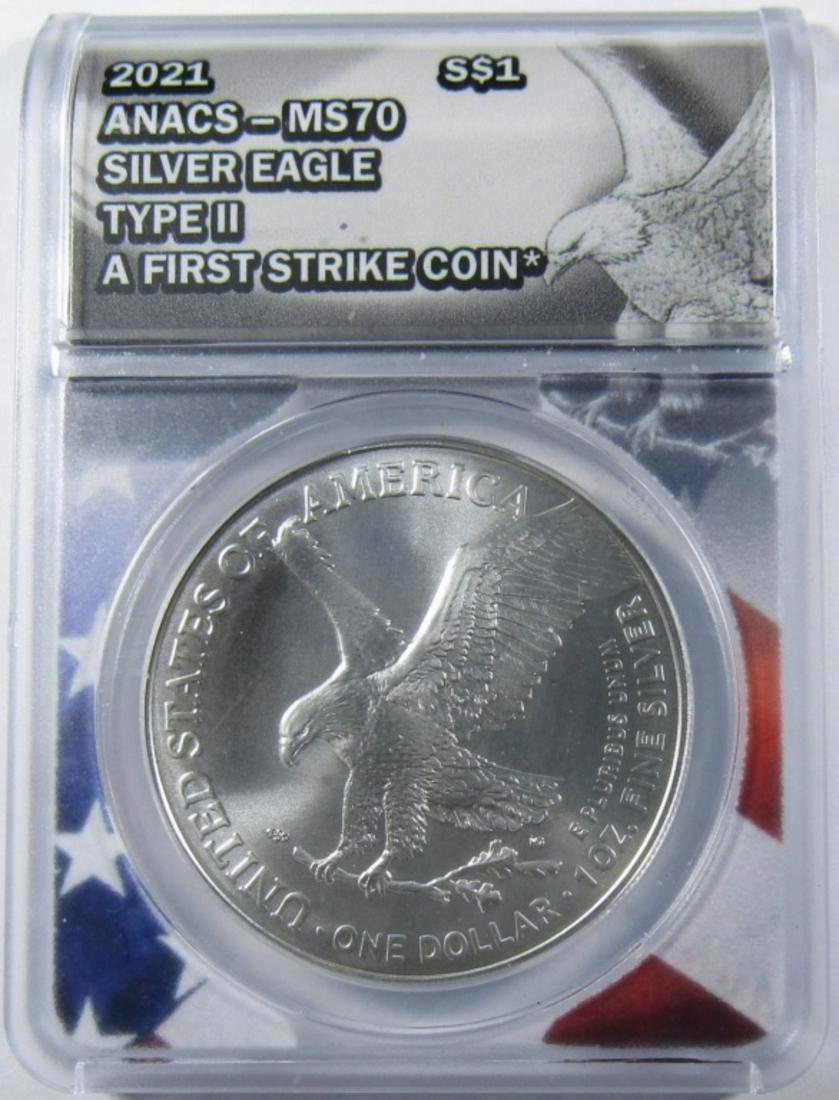 2021 TYPE 2 SILVER EAGLE ANACS MS-70 (1 of 4)