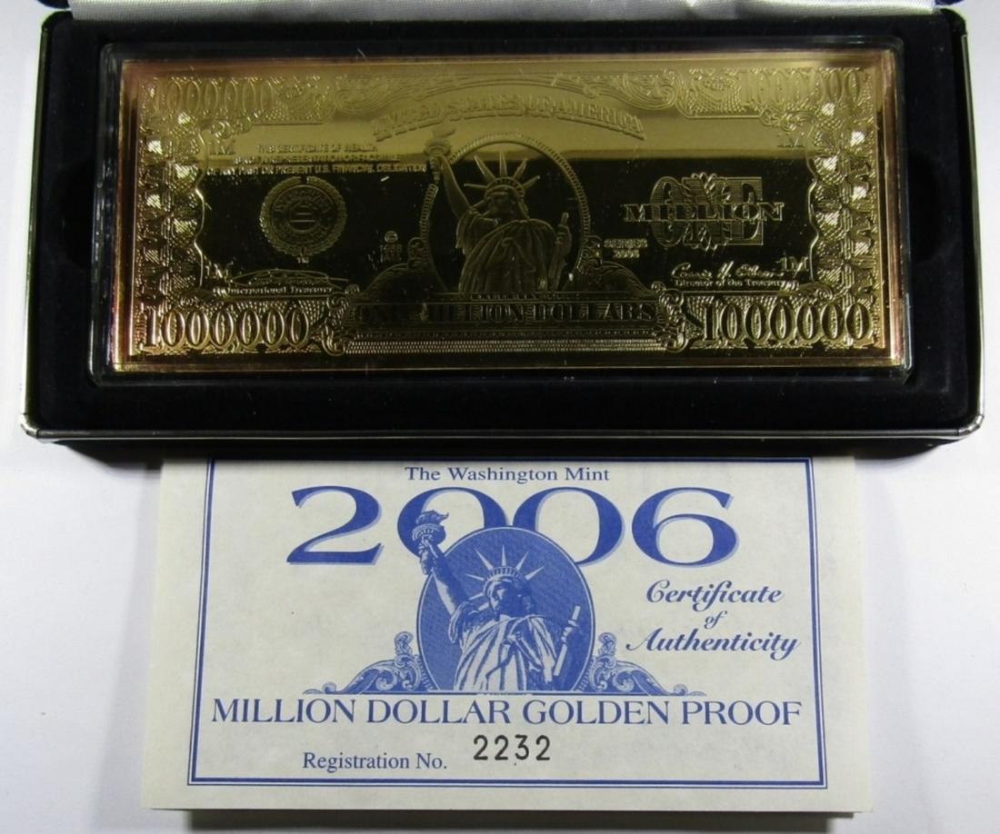 2006 SILVER $1,000,000 BILL GOLDEN PROOF (1 of 3)