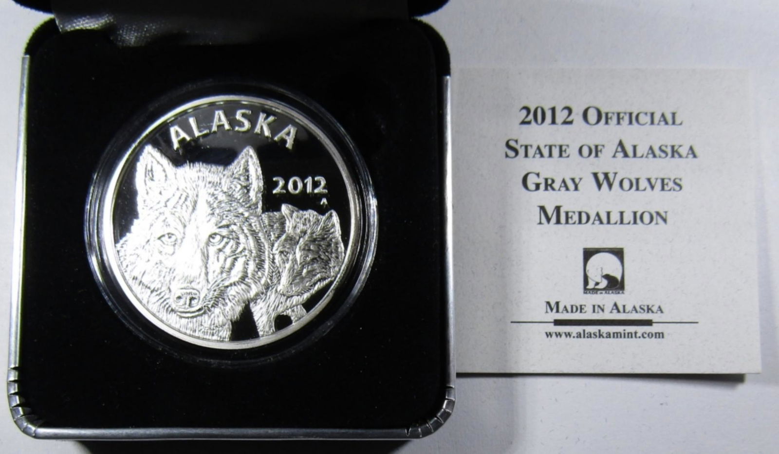 2012 ALASKA GRAY WOLVES 1oz .999 SILVER (1 of 3)