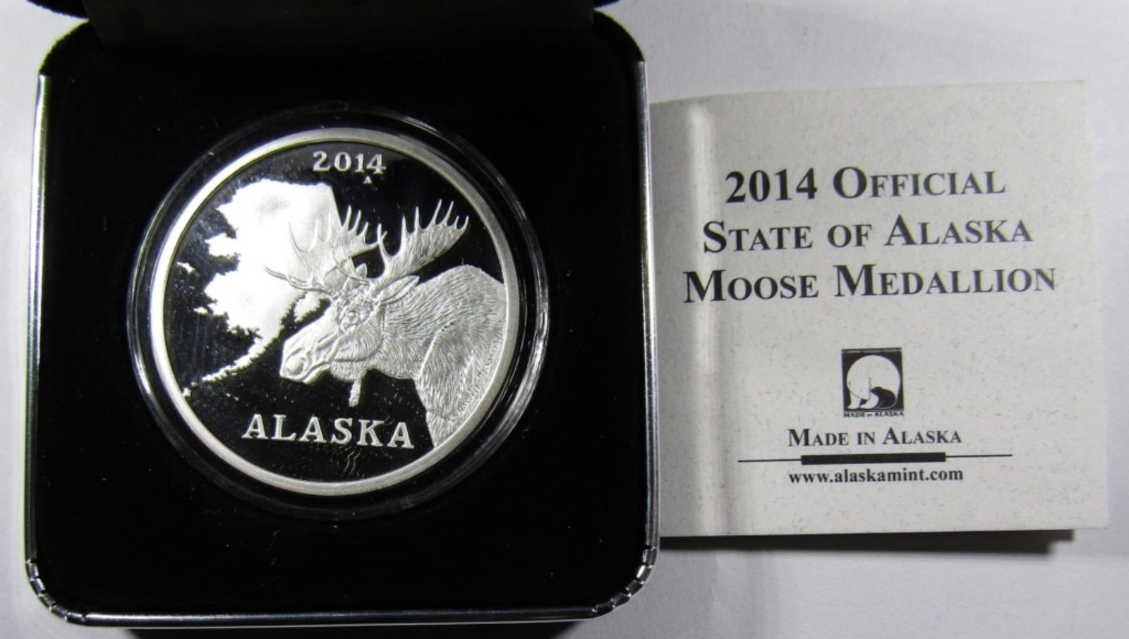 2014 ALASKA MOOSE 1oz .999 SILVER (1 of 3)