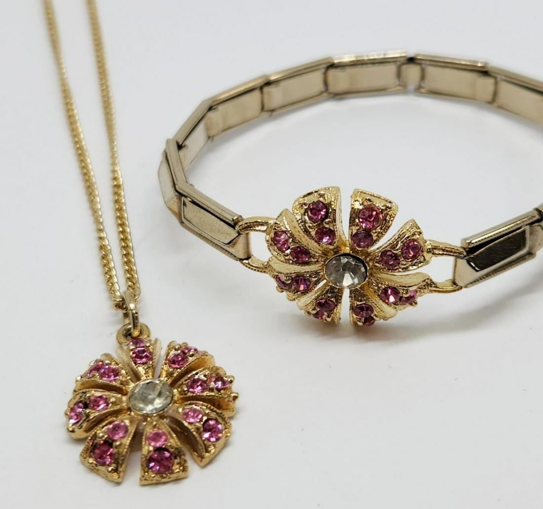 SET! VTG GOLD TONED JAPAN GOLD TONED FLOWER (1 of 4)