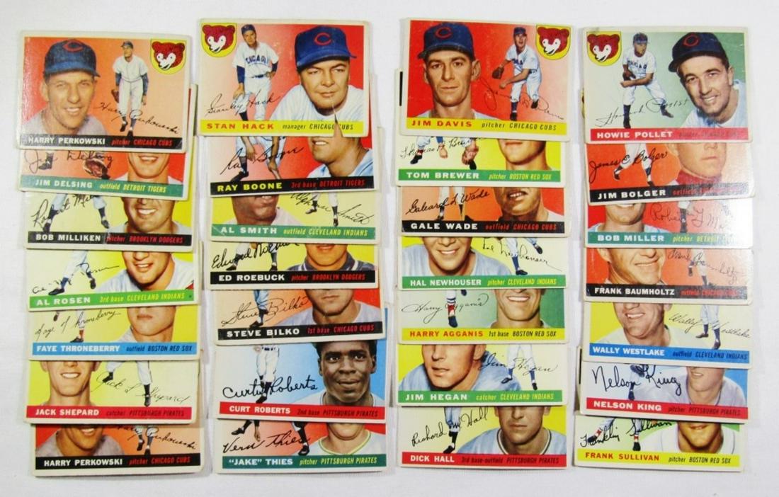(28) 1955 TOPPS BASEBALL CARDS VGEX LOT (1 of 5)