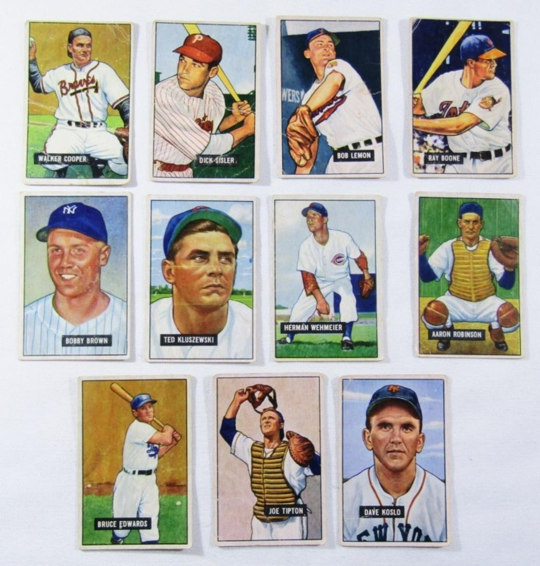 (11) 1951 BOWMAN BASEBALL CARDS (1 of 2)
