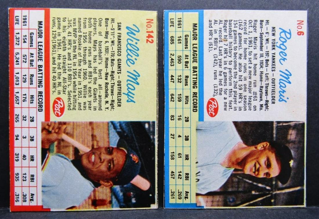 1962 POST #6 MARIS & #142 MAYS EM-NM (1 of 4)