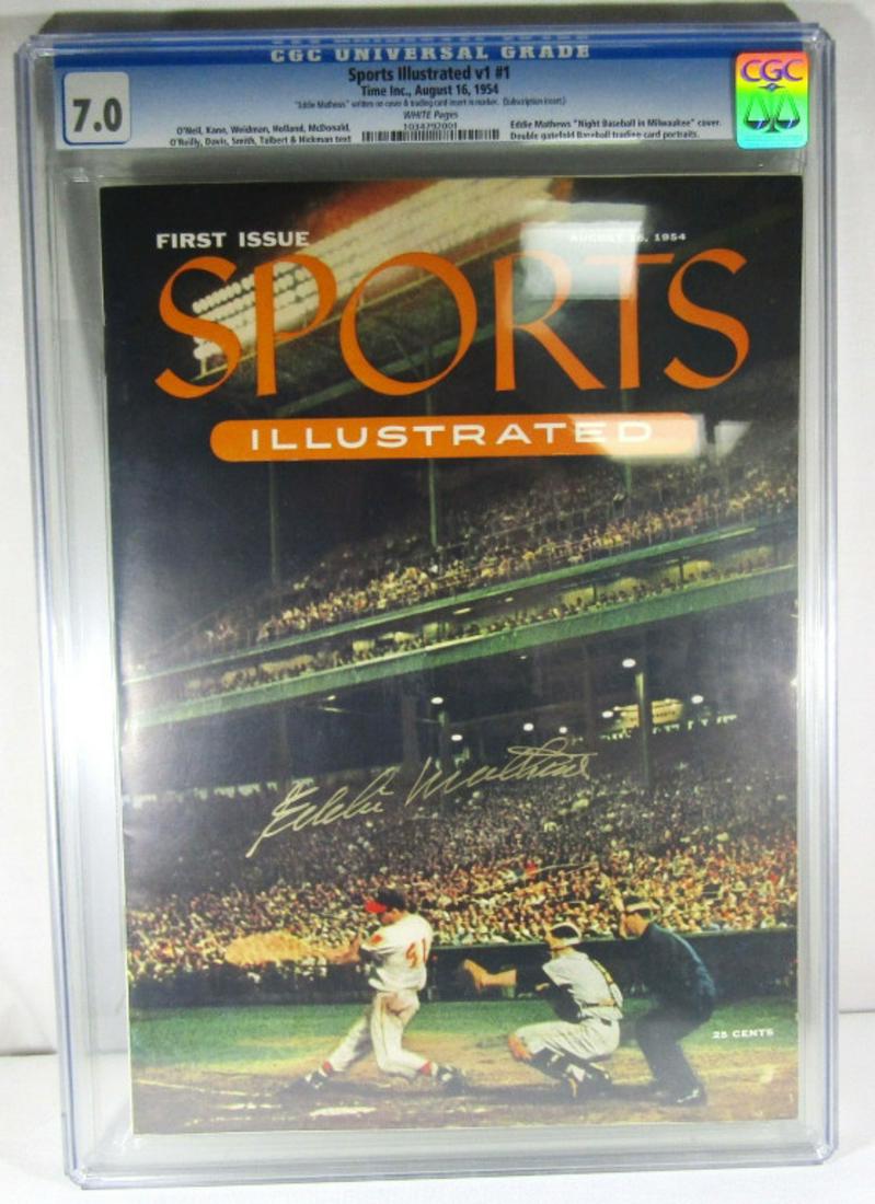 1954 SPORTS ILLUSTRATED #1 MAGAZINE CGC 7.0 (1 of 4)