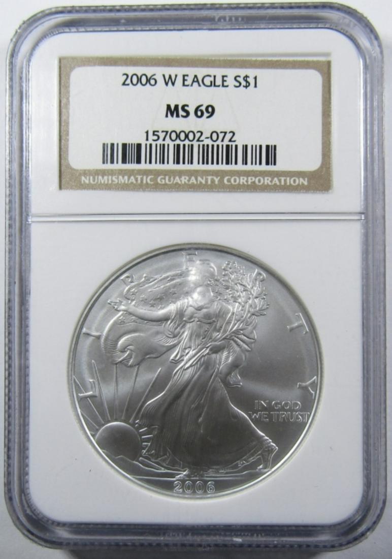 2006-W AMERICAN SILVER EAGLE NGC MS-69 (1 of 4)