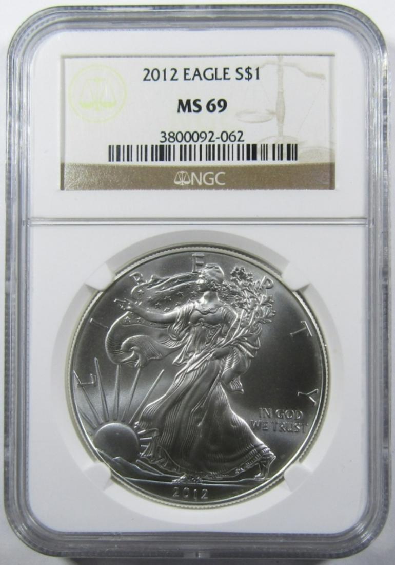 2012 AMERICAN SILVER EAGLE NGC MS-69 (1 of 4)