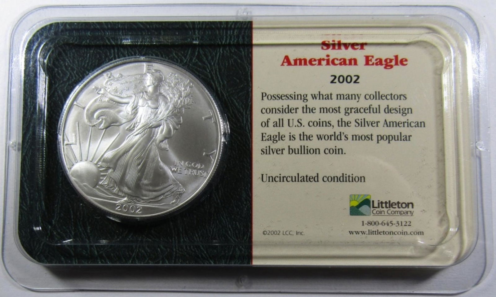 2002 SILVER EAGLE BU IN LITTLETON PACK (1 of 4)
