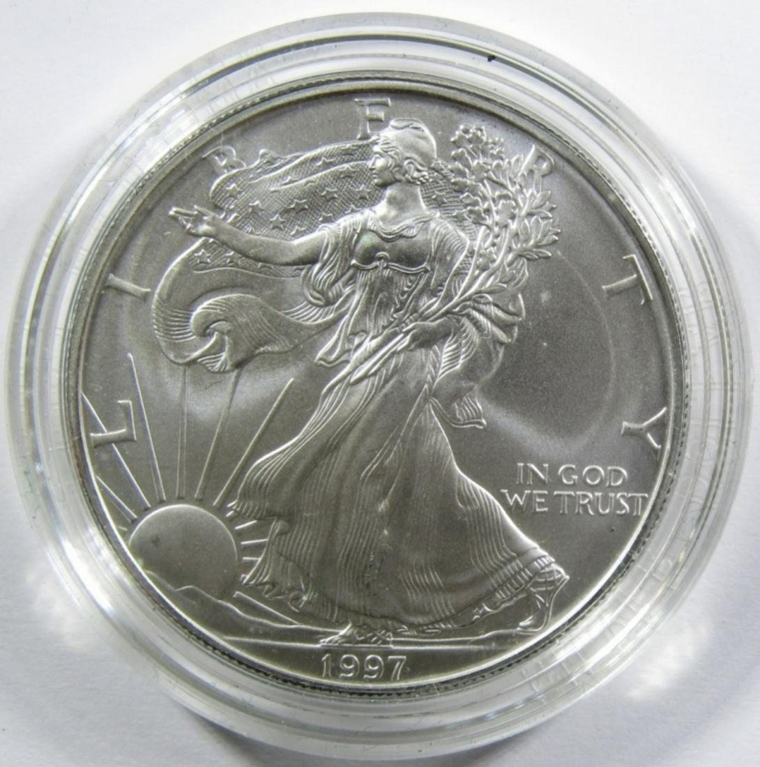 1997 UNC AMERICAN SILVER EAGLE IN OGP (1 of 4)