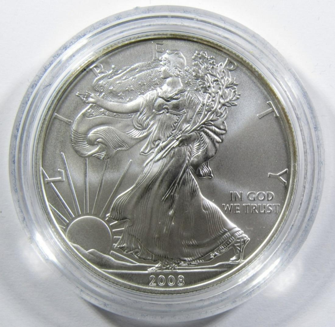 2008-W UNC AMERICAN SILVER EAGLE IN OGP (1 of 4)