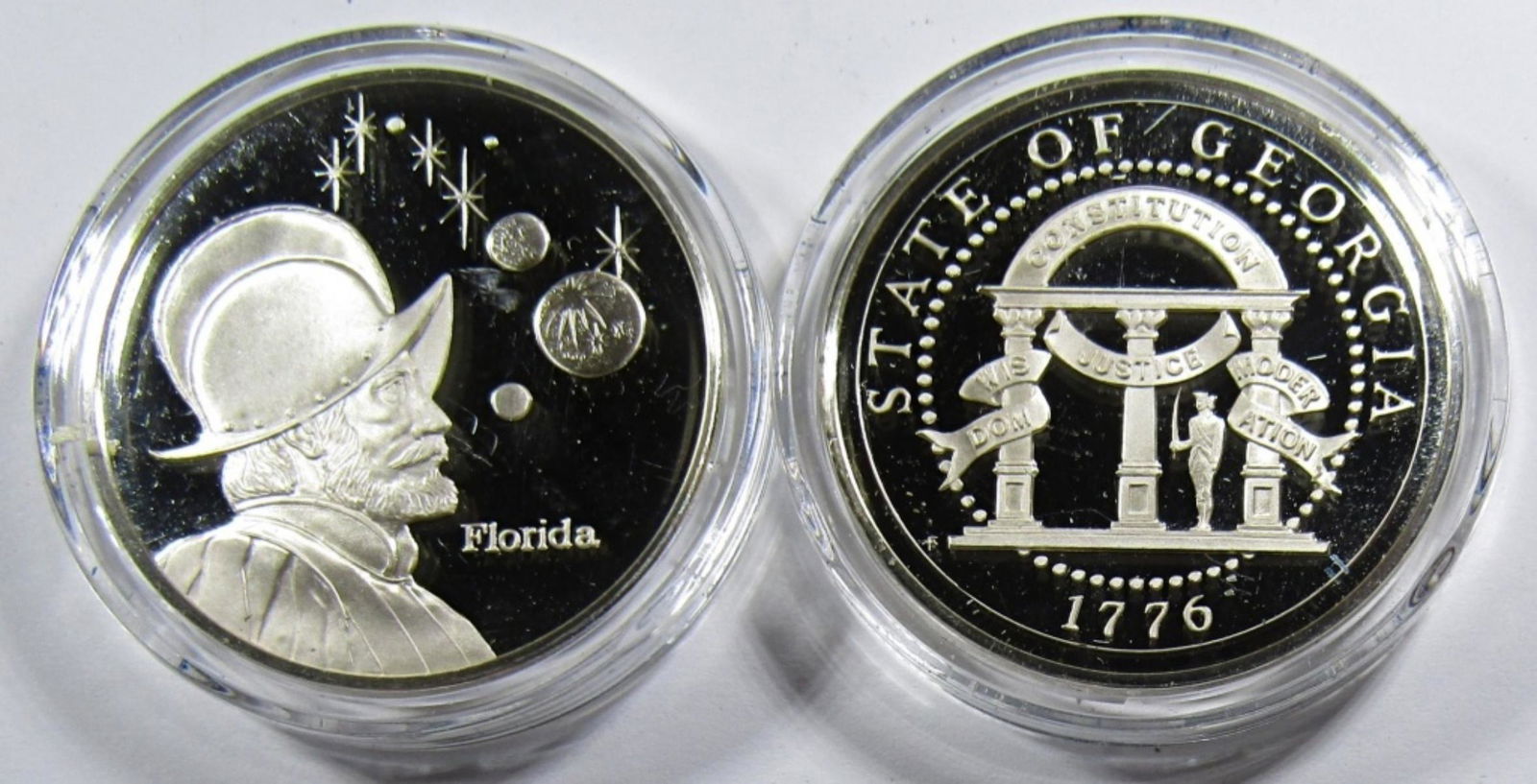GEORGIA & FLORIDA SILVER STATE COMMEMS (1 of 2)