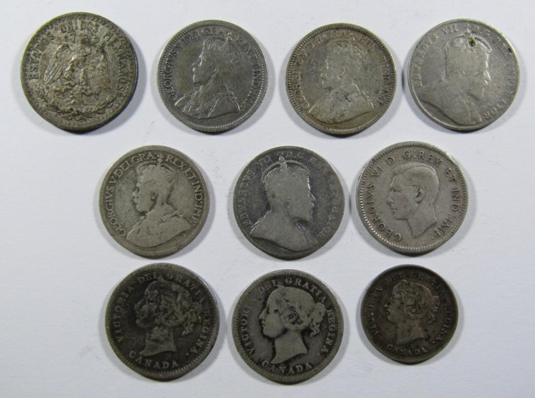 (10) EARLY DATE SMALL SILVER COINS (1 of 2)