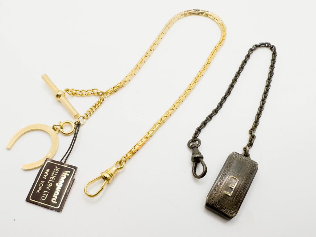 TWO BEAUTIFUL WATCH CHAINS (1 of 2)