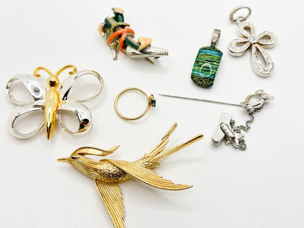TRIFARI + NOLAN MILLER: TRIFARI BIRD BROOCH , NOLAN MILLER RING AND MORE