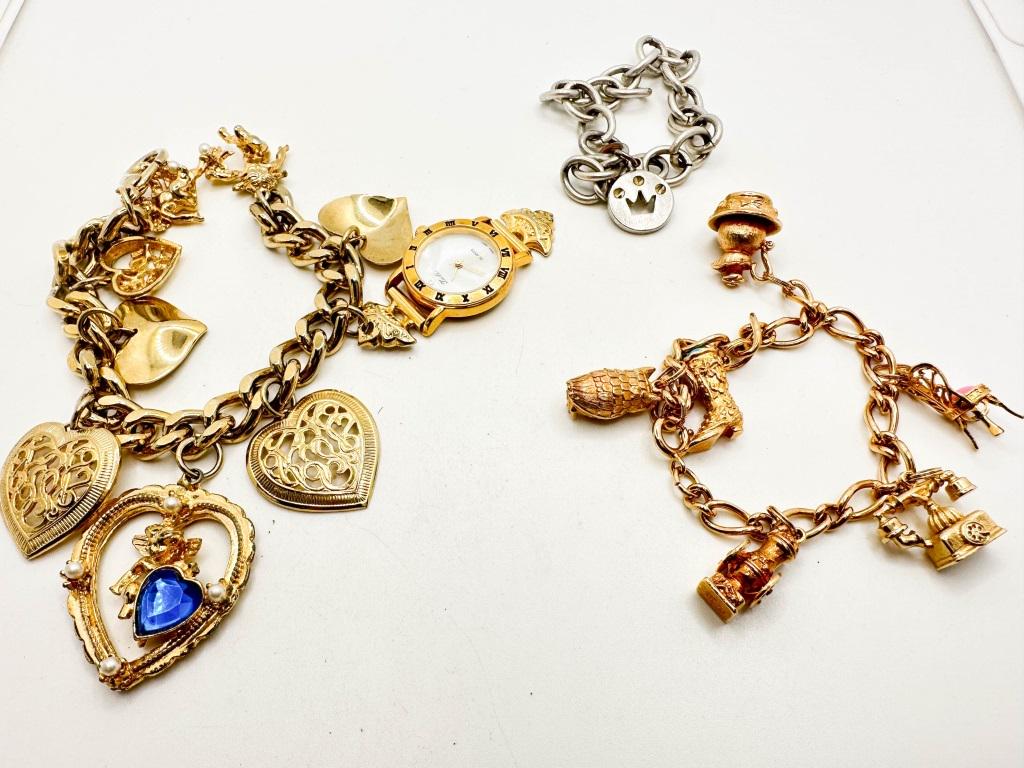 CHARMS BRACELET W WATCH + (1 of 2)