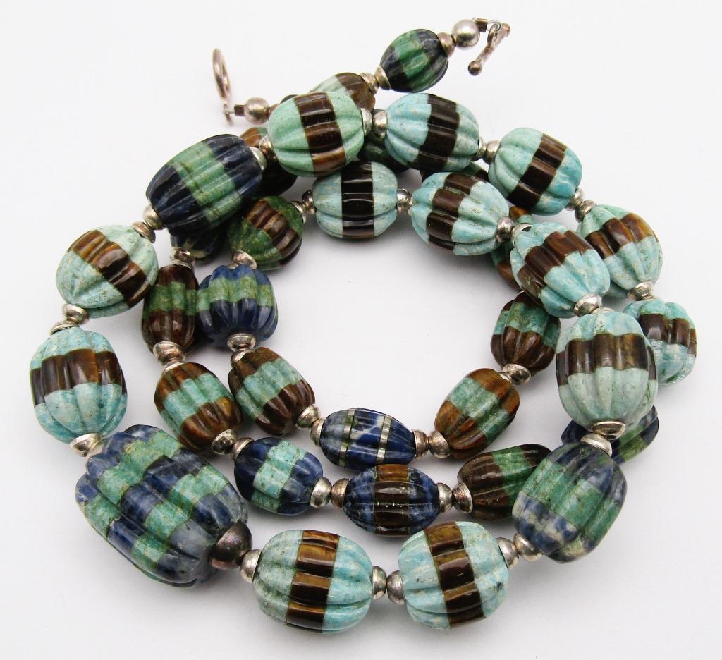 SOUTHWESTERN GREEN TURQUOISE NECKLACE WITH (1 of 3)