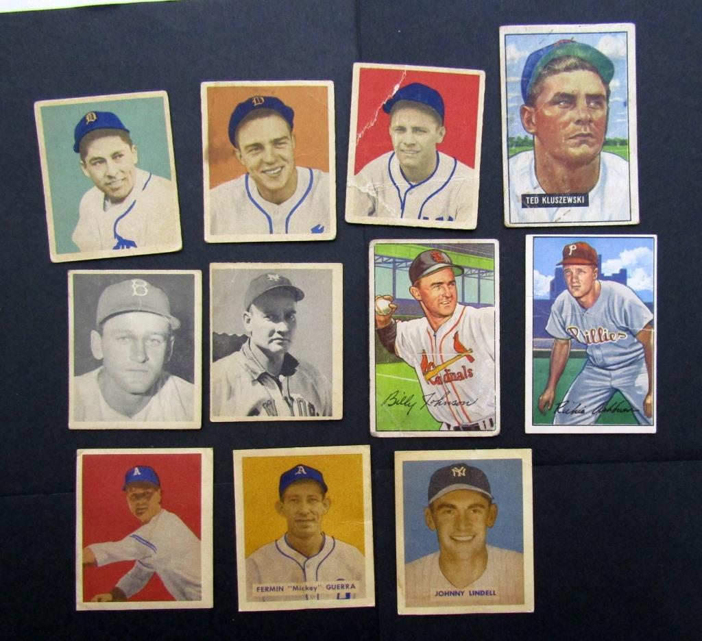 (11) BOWMAN BASEBALL CARDS 1949-1952 (1 of 8)