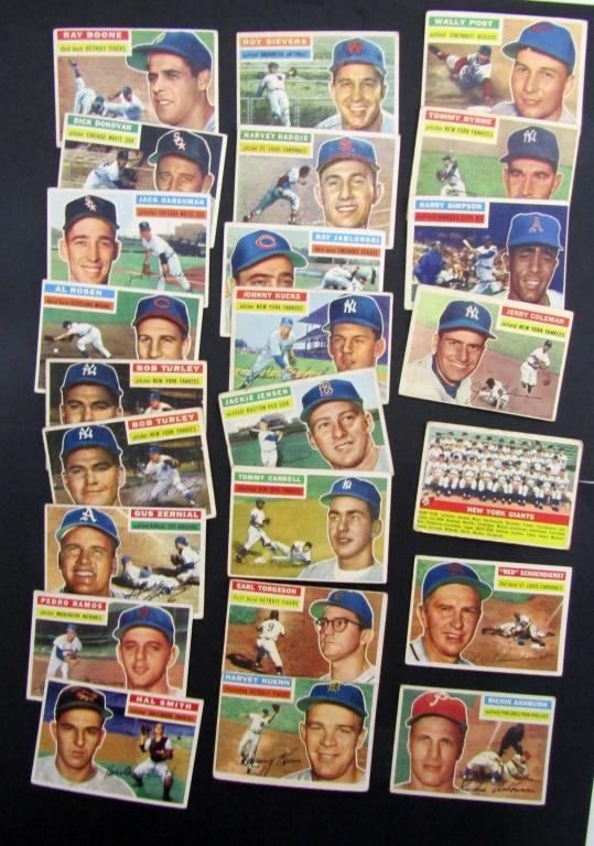 (24) 1956 TOPPS BASEBALL CARDS (1 of 6)