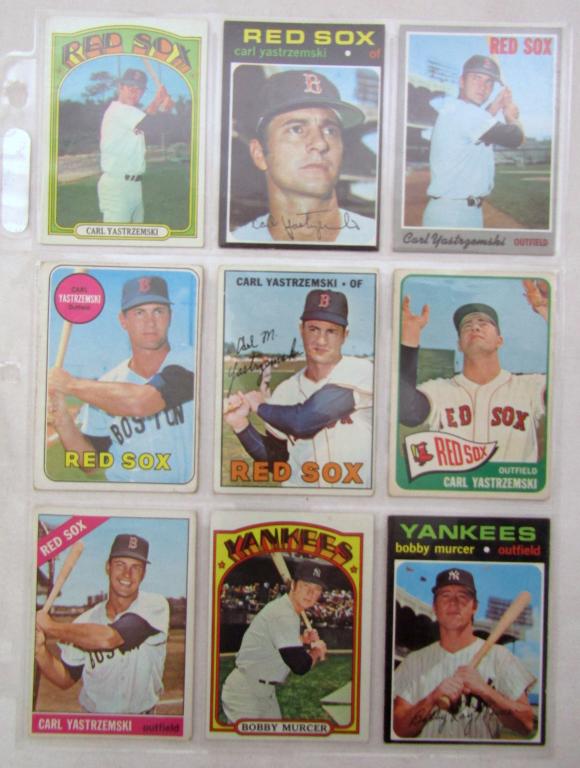 (7) CARL YAZTRZEMSKI CARDS 1965-1972: EX-VGEX plus (2) BOBBY MURCER CARDS