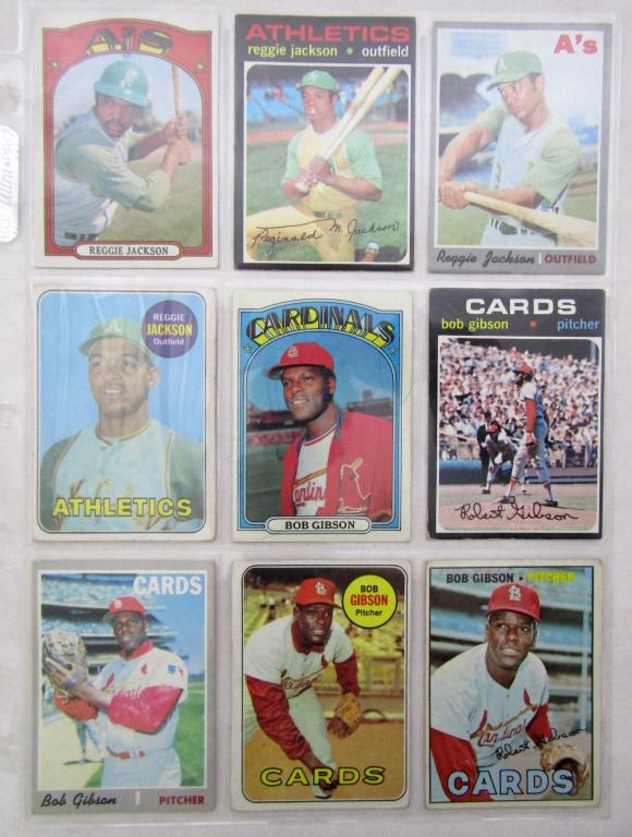 (4) REGGIE JACKSON CARDS:  1969 ROOKIE-1972 (1 of 3)