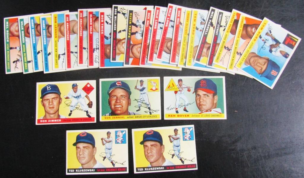(27) 1955 TOPPS BASEBALL CARDS w/MINOR STARS (1 of 4)