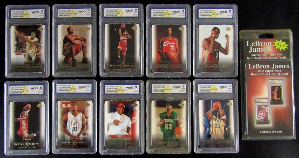 (11) 2003 UPPER DECK LEBRON JAMES ROOKIE CARDS (1 of 4)