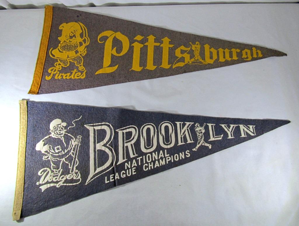 (2) VINTAGE FELT PENNANTS 1950'/60's (1 of 4)
