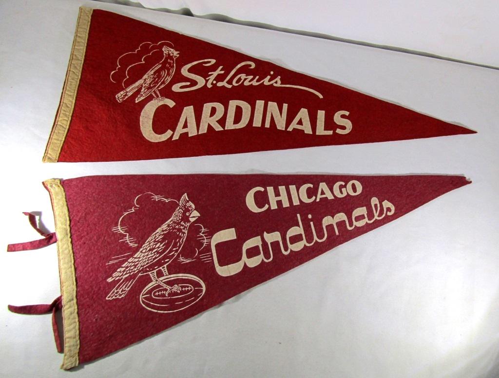 (2) VINTAGE FELT PENNANTS 1950'/60's (1 of 4)