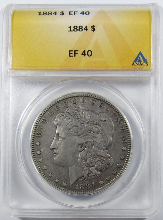 1884 MORGAN DOLLAR ANACS EF-40 (1 of 4)
