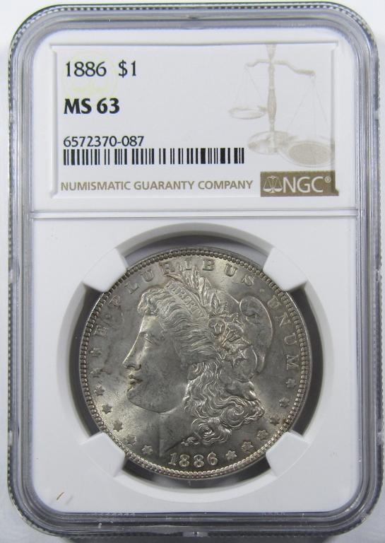 1886 MORGAN DOLLAR NGC MS-63 (1 of 4)
