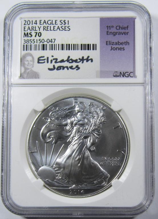 2014 AMERICAN SILVER EAGLE NGC MS-70 (1 of 4)