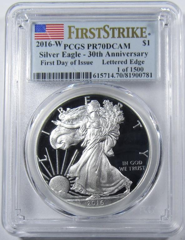 2016-W SILVER EAGLE PCGS PR-70 DCAM (1 of 4)