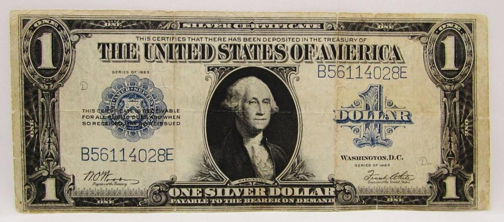 1923 $1 SILVER CERTIFICATE LARGE SIZE NOTE (1 of 2)