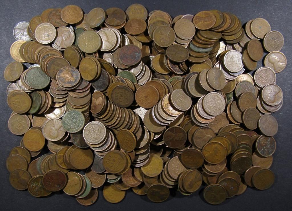 500 WHEAT CENTS (1910-1919) P-D-S (1 of 2)