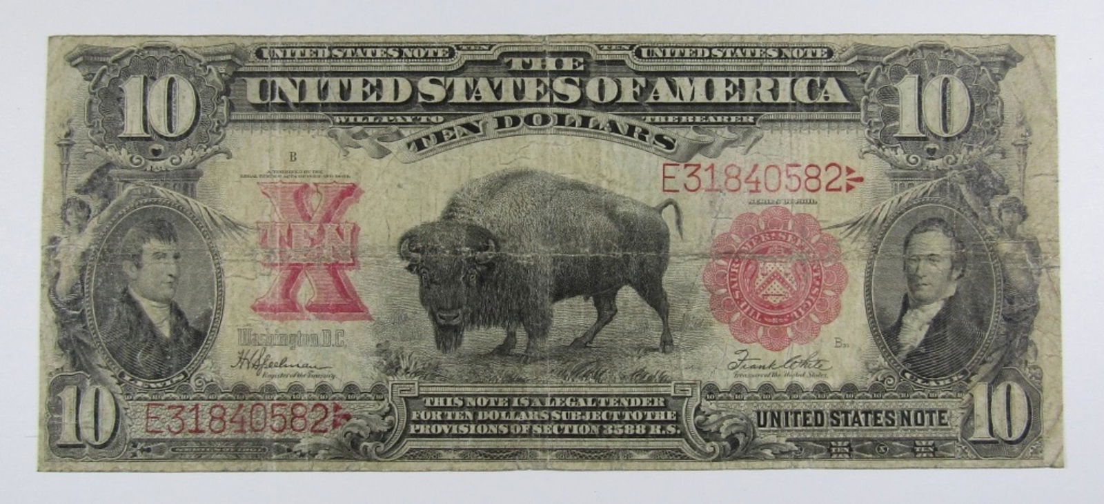 1901 $10 UNITED STATE "BISON" LEGAL TENDER (1 of 2)