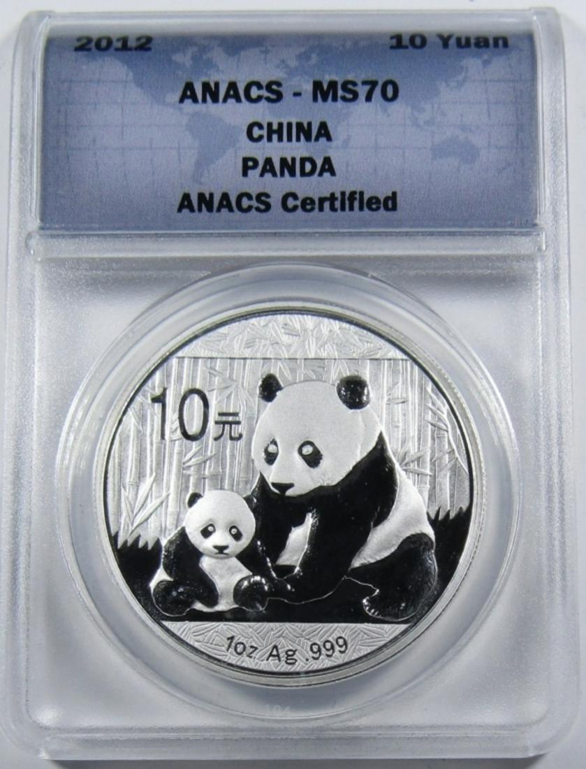 2012 CHINA 10Y SILVER PANDA ANACS MS-70 (1 of 4)