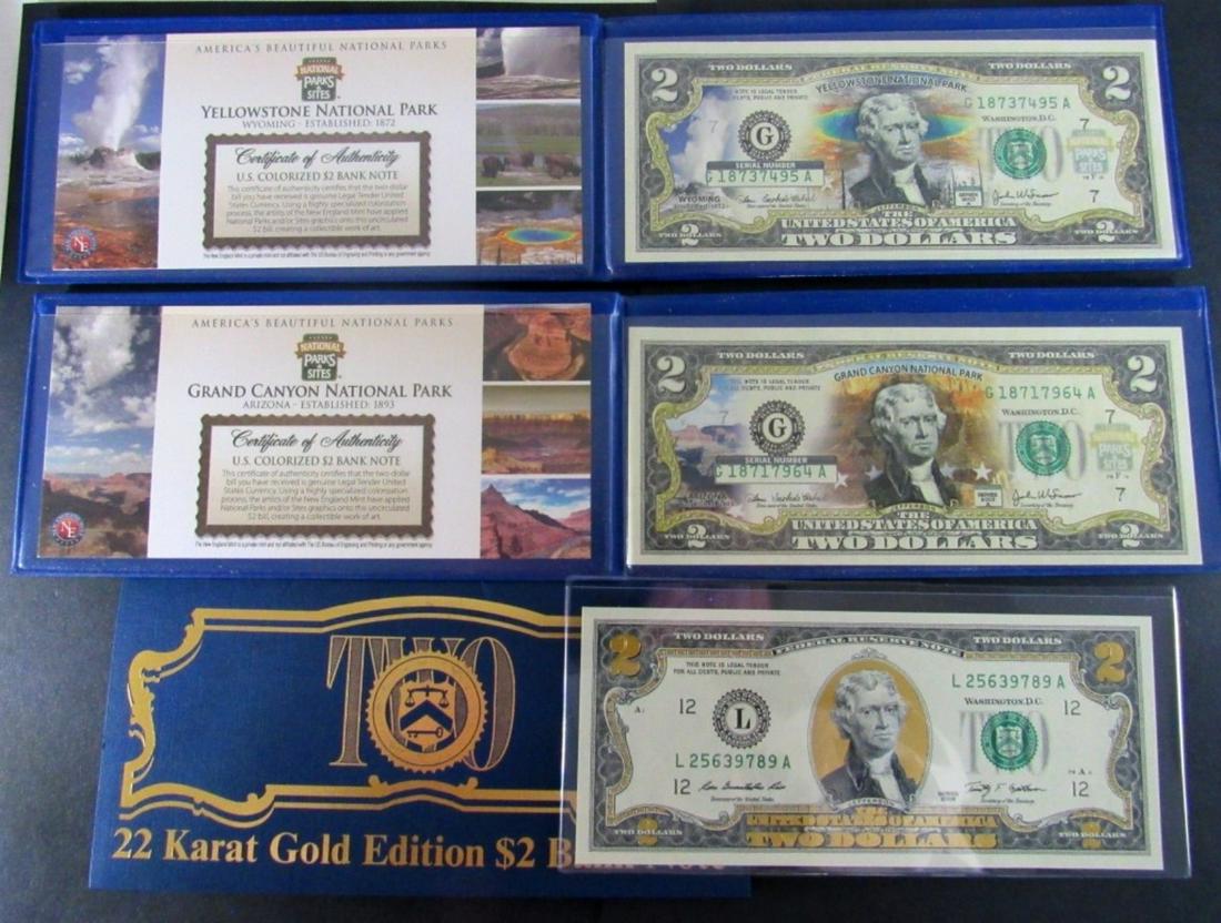 (3) $2 ENHANCED U.S. NOTES (2) STATE PARKS (1 of 2)