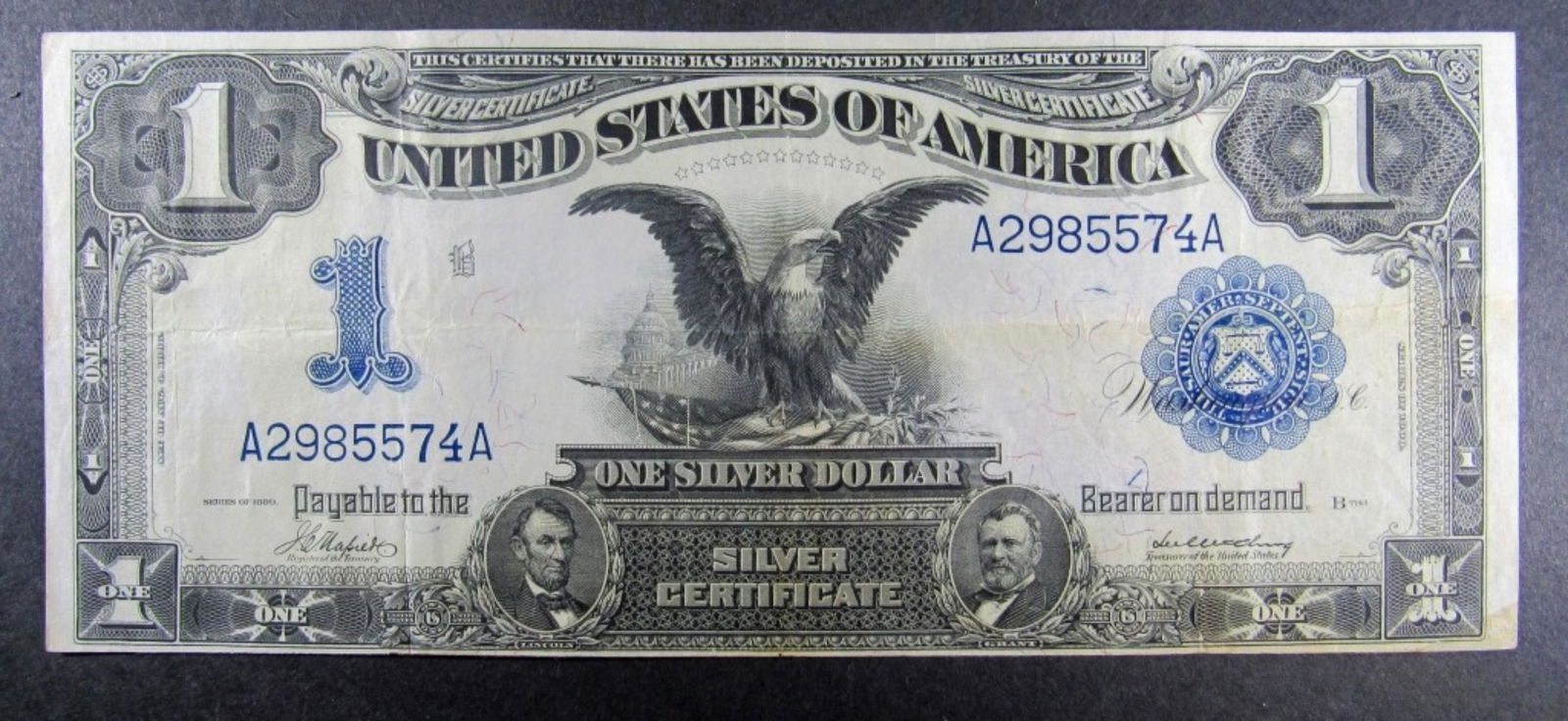1899 $1 "BLACK EAGLE" SILVER CERTIFICATE (1 of 2)