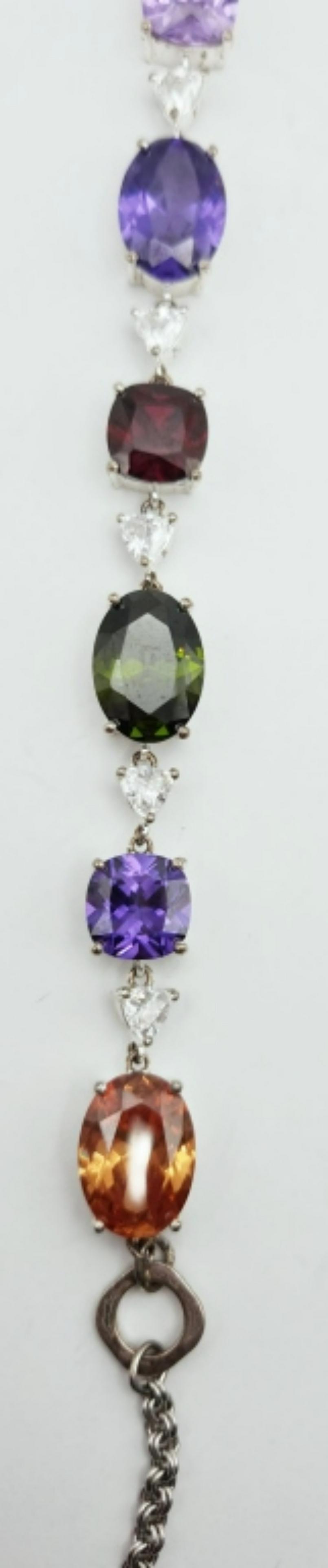 GORGEOUS! STERLING LARGE GEMSTONE PANEL (1 of 4)