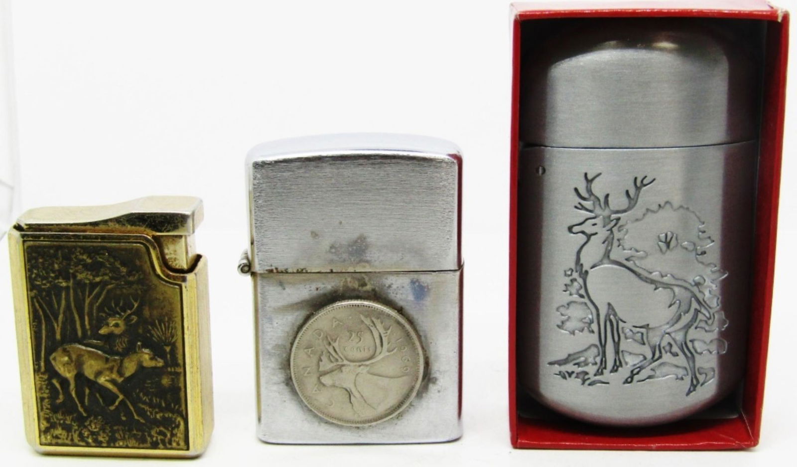 (2) DEER / WOODS LIGHTERS & PORTABLE ASHTRAY! (1 of 4)